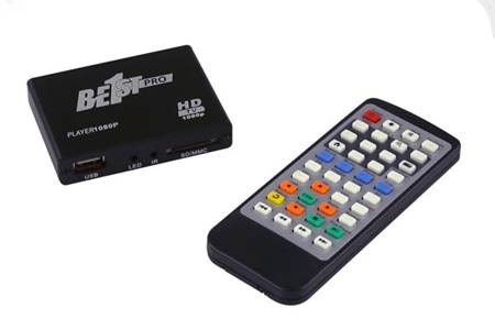 Mini lecteur multimédia sur carte SD SDHC SDXC, clef USB ou HDD 1080p