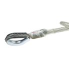 Elingue câble acier 6mm - gaine transparente - CMU 400kg - 1,5m
