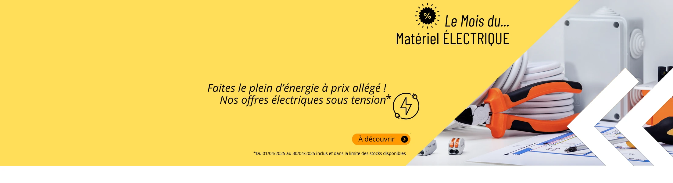 Promotions matériel électrique
