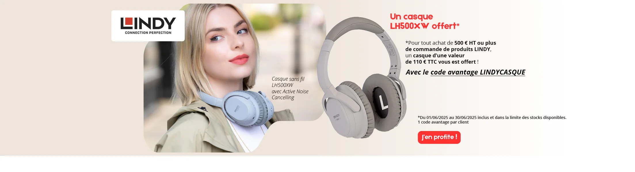 Lindy casque offert