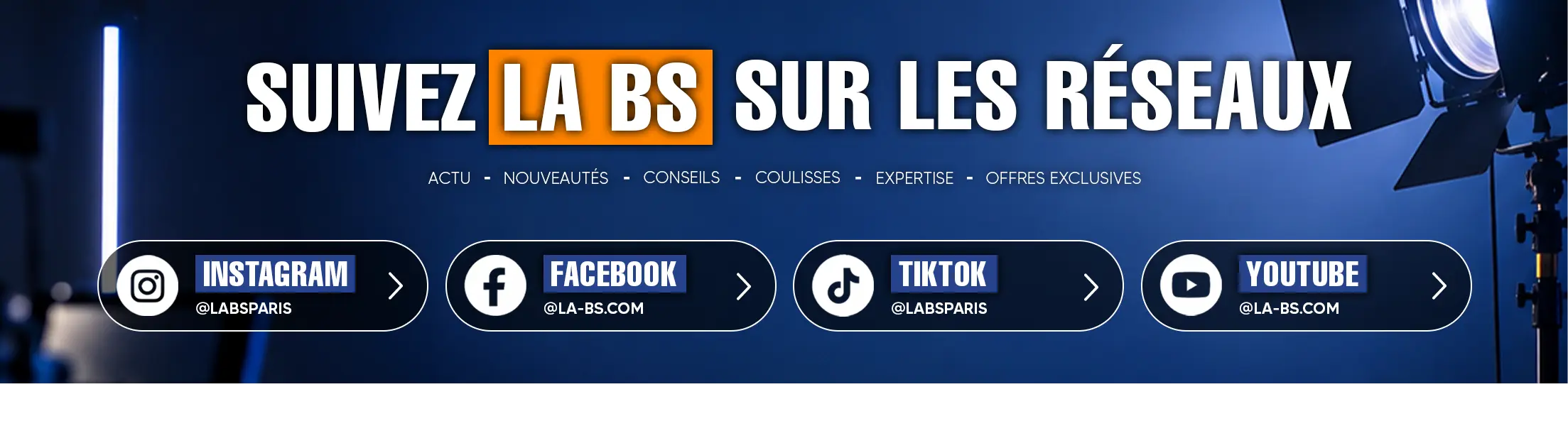 Les réseaux sociaux de la BS