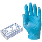 100GANTS-L-Boite de 100 gants à usage unique nitrile bleu poudré - Taille L