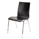 13405B-Chaise polyvalente et design noire empilable K&M