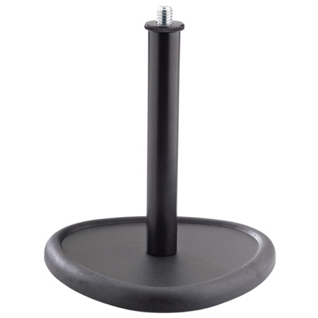 Pied de table noir avec bague anti-vibration en caoutchouc 23230 K&M