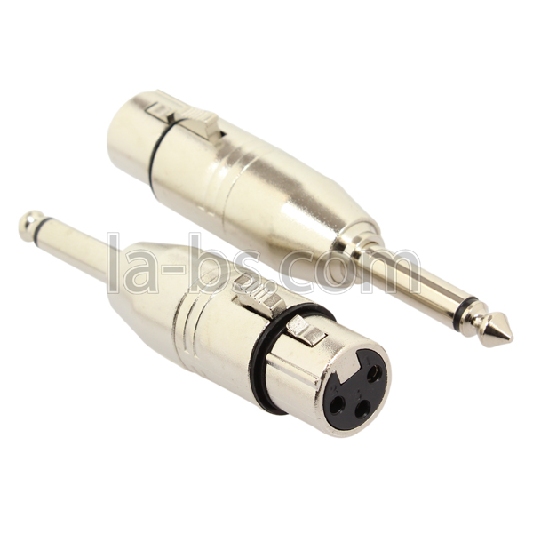 Adaptateur Audio XLR Femelle Vers Jack 6.35 Mono Mâle - Convertisseur Laiton Nickelé Pour Micro, Caméscope, Home Studio - Connexion Simple Et Qualité Sonore - 12