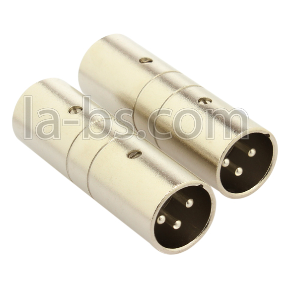 Adaptateur XLR Mâle-mâle - Pack De 2 - Qualité Pro - Pour Audio Studio