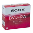5DVDRW-Lot de 5 DVD+RW SONY réenregistrable 4,7Go / Boite ''Slim Case'' - 4x
