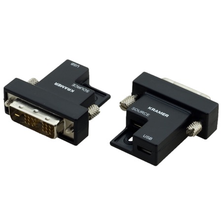 Lot de 2 adaptateurs émetteur/récepteur DVI-D pour câble optique