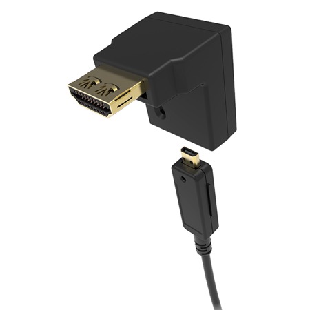 Adaptateurs émetteur/récepteur HDMI coudé pour câble optique
