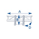 AEX33-Angle 3 départs à plat, 2D, horizontal, pour série EX290, couleur ALU