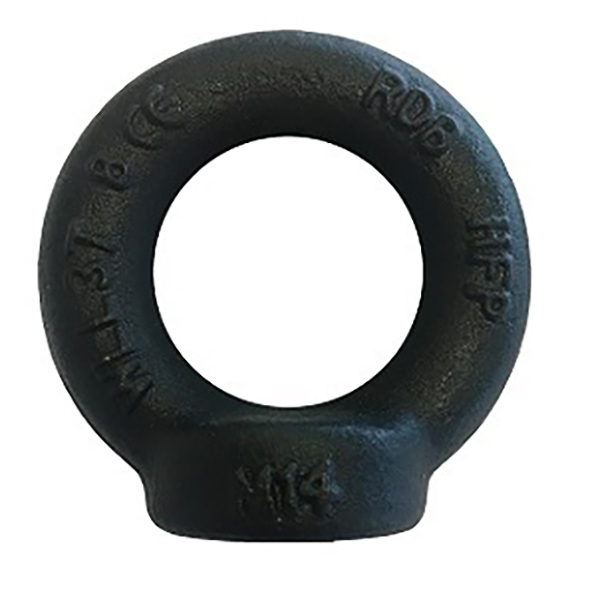 Set 2 œils écrous M10 - 15 Kg, 29x35mm, Filetage Femelle - Pour Lampe Lustre - Noir