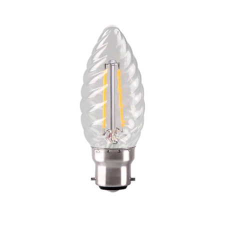 Lampe LED flamme torsadée 4W B22 2700K 300lm 20000H - KOSNIC