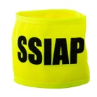 BRASSARD-SSIAP-Brassard 100% polyester JAUNE réglable sur Velcro® - Marquage SSIAP