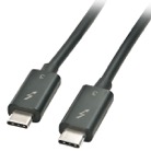 CA-THUNDER3-2-Cordon Thunderbolt 3 USB type C mâle/mâle - Long. : 2m - Noir