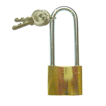 Cadenas à clés robuste en laiton massif et acier chromé VISO - 40mm