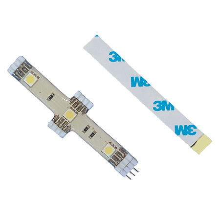 Bande LEDs avec adhésif - raccord en X - 3 LEDs bleues - BE1ST PRO