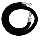 CORDE-1-5-N-Corde de guidage pour poteau à corde velours - Long : 1,5m - Noir