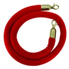 CORDE-1-5-R-Corde de guidage pour poteau à corde velours - Long : 1,5m - Rouge