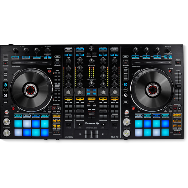 Numark Mixtrack Platinum - Contrôleur DJ 4 Voies Avec écrans LCD, Jog Wheels Métal Et Serato DJ Lite Inclus - Pro Et Portable