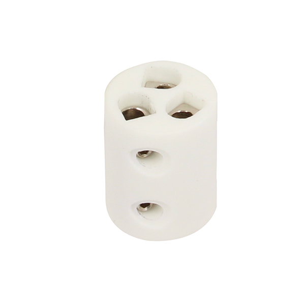 Ancien Domino électrique En Porcelaine Blanche - Vintage - Bon état