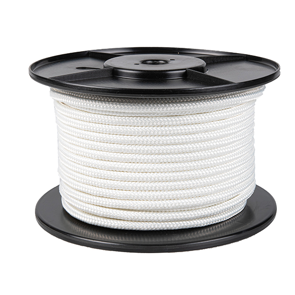 Corde Drisse Mixte Cordamarket - 10mm X 25m - Blanche - Polyester Haute Ténacité - Pour Bateau, Sport, Camping