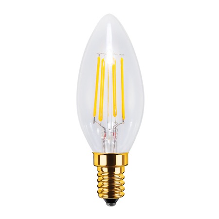 Lampe LED déco bougie 4W E27 2200K IRC90 250lm 20000H - SEGULA