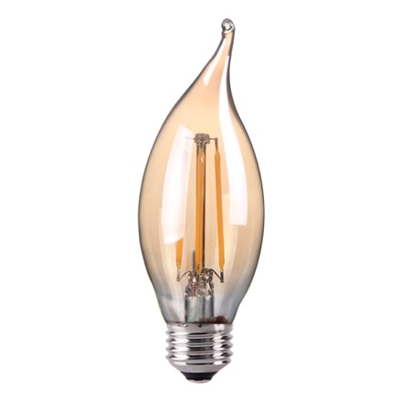 Lampe LED flamme soufflée ambrée 4W E27 2700K 340lm 20000H - KOSNIC