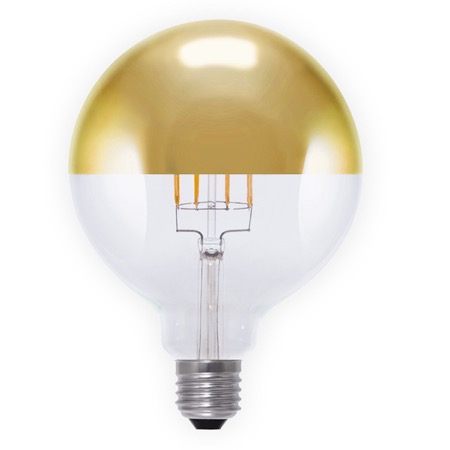 Lampe LED déco dorée 8W E27 2200 à 2900K IRC90 400lm 20000H - SEGULA