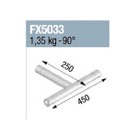 FX5033-Angle 3 départs, 2D, horizontal, pour série FX50 ASD, couleur ALU