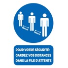 GARDEZ-AFFICHE-Affiche en carton A4 Gardez vos distances