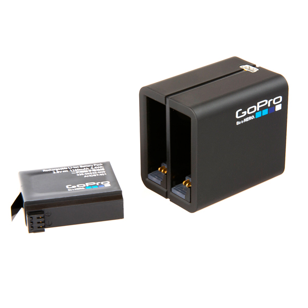 Batterie De Remplacement (X2) Et Chargeur LCD Double Mince Pour GoPro
