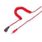 KAI1408-Câble synchro flash prise PC/MiniJack 3,5mm KAISER - 10m - rouge