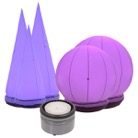 KIT-5OBJETSNYLONS-Kit de 5 objets nylon (1,50 à 6,00m) + socle ventilateur / LED