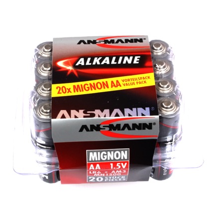 Boîte de 20 piles LR06 - AA - Alcaline Ansmann