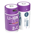 LR14-2500MA-2-USBC-Lot de 2 piles C LR14 rechargeables en USB-C Ansmann - 2500 mAh