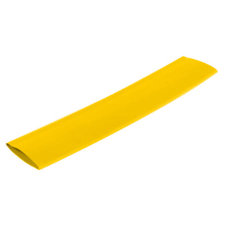 Manchon thermorétractable jaune 12/4mm - Longueur 10cm