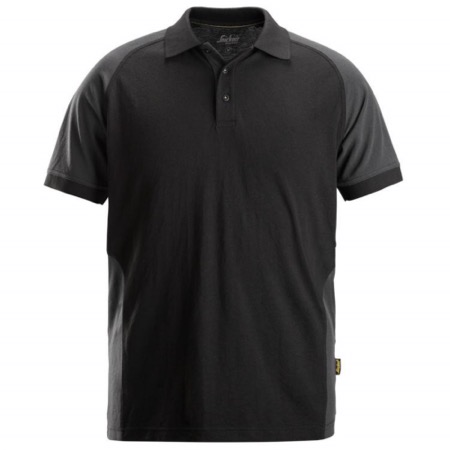 Polo polyester/coton Snickers Workwear - Noir/Gris - Taille L