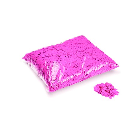 Sachet de petits confettis ignifugés 1kg - 6x6mm - ROSE FLUO