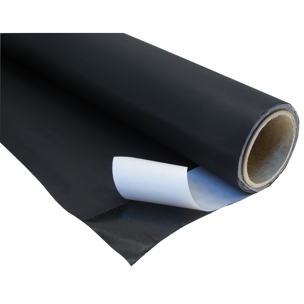 Rouleau aluminium noir mat AVEC bande adhésive 60cm x 5m BLACKTAK
