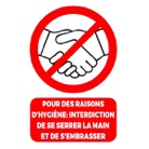 SERR-AFFICHE-Affiche en carton A4 Interdiction de se serrer la main
