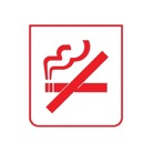 SIGNAL-NOSMOK-Drapeau de signalisation éclairé (leds)  Interdiction de fumer - rouge