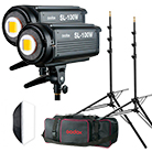 SL100-LEDSTUDIOSET-Kit de 2 torches Led 100W Daylight VideoLight GODOX SL-100W