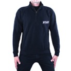 SWEATZIP-STAFF-L-Sweat-shirt zipé 70% coton / 30% polyester NOIR -  STAFF - L