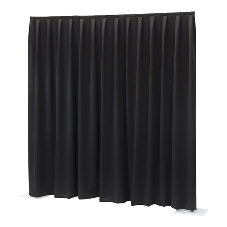 Rideau WENTEX P&D Polyester 260 g/m² noir - Dim.(LxH): 3 x 3m