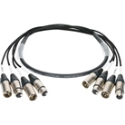 Multipaire AES/EBU 2M/2F XLR3 - 2F/2M XLR3 - longueur 3m