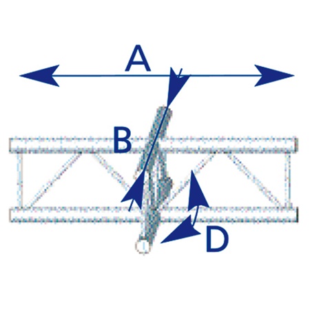 Angle 4 départs, 2D, horizontal pour série EX290, couleur NOIR ASD