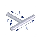 Angle 3 départs, 2D, horizontal, pour série EX50 ASD