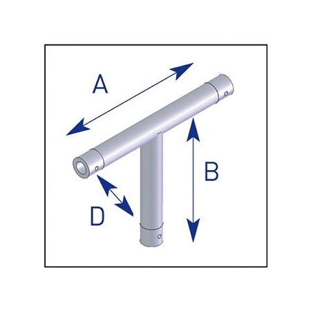 Angle 3 départs, 2D, vertical, pour série EX50, couleur ALU ASD