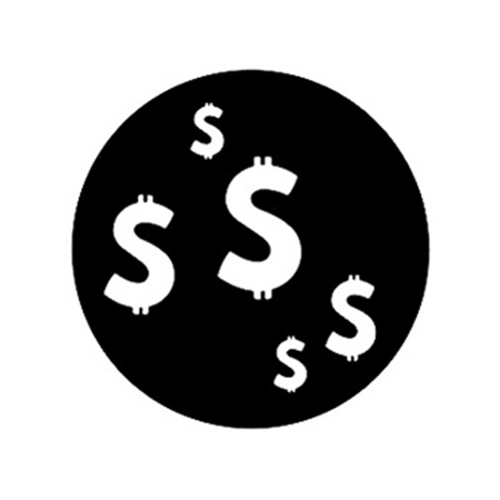 Gobo GAM 392 Dollar signs - Taille B (86 mm)