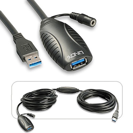 Cordon/rallonge USB 3.0 modèle A/AJ (mâle/femelle) - Longueur 10m